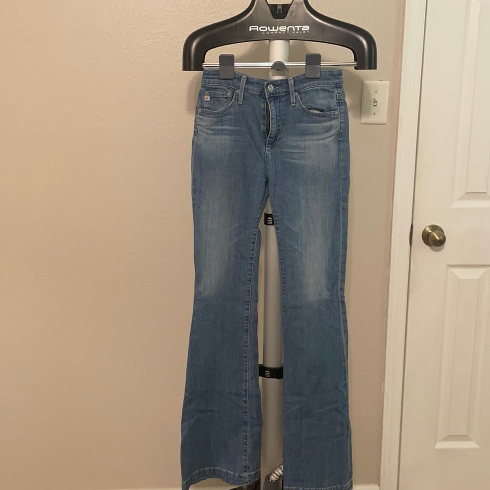 AG denim high rise flare jeans